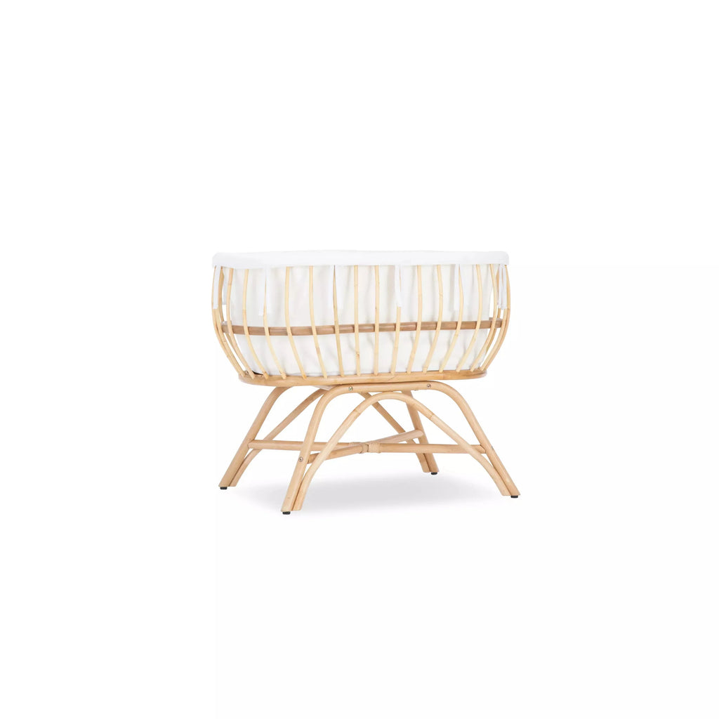 CuddleCo Aria Rattan Crib - Natural