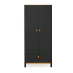 CuddleCo Rafi Nursery Wardrobe - Oak & Black