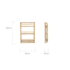 CuddleCo Aria Wave Bookshelf - Rattan