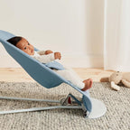 BabyBjörn Bliss Woven Petal Quilt Baby Bouncer - Blue