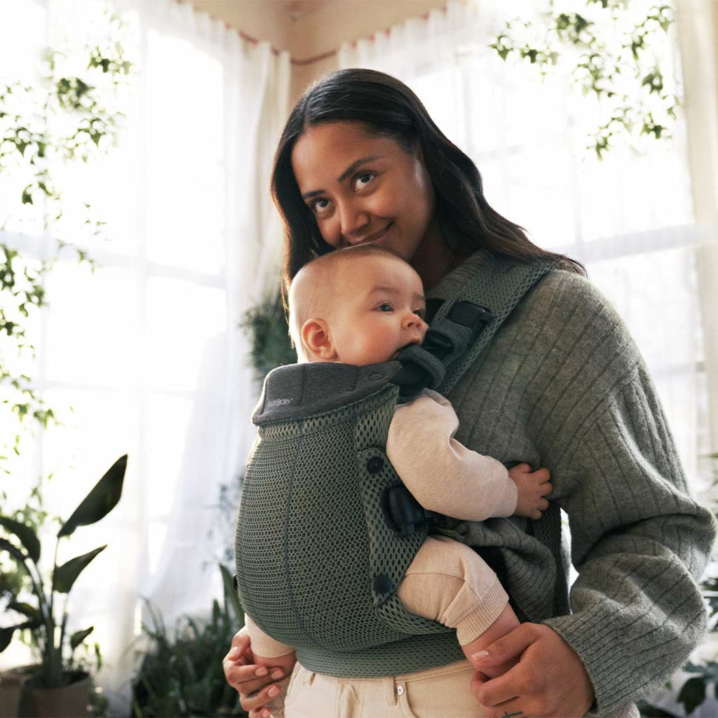 Outlet - BabyBjörn Harmony Baby Carrier - Dark Green - 3D Mesh