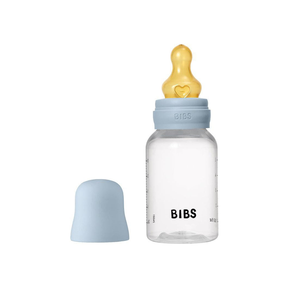 BIBS Medium Flow Baby Bottle Latex - Baby Blue