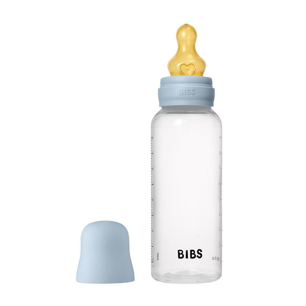 BIBS Medium Flow Baby Bottle Latex - Baby Blue