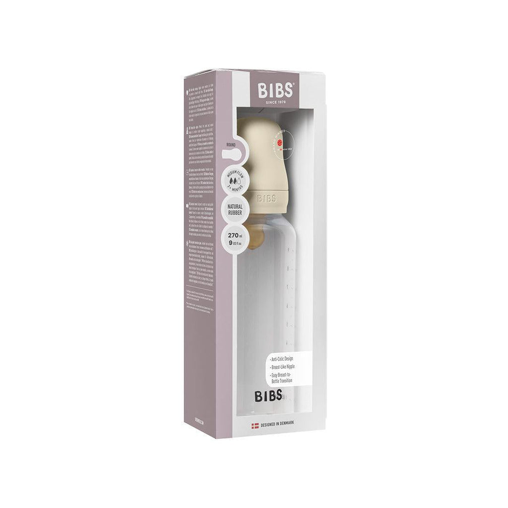 BIBS Medium Flow Baby Bottle Latex - Ivory