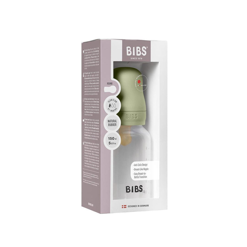 BIBS Medium Flow Baby Bottle Latex - Sage