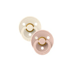 BIBS Colour Latex Pacifiers - Ivory + Blush - 2 Pack