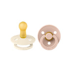 BIBS Colour Latex Pacifiers - Ivory + Blush - 2 Pack