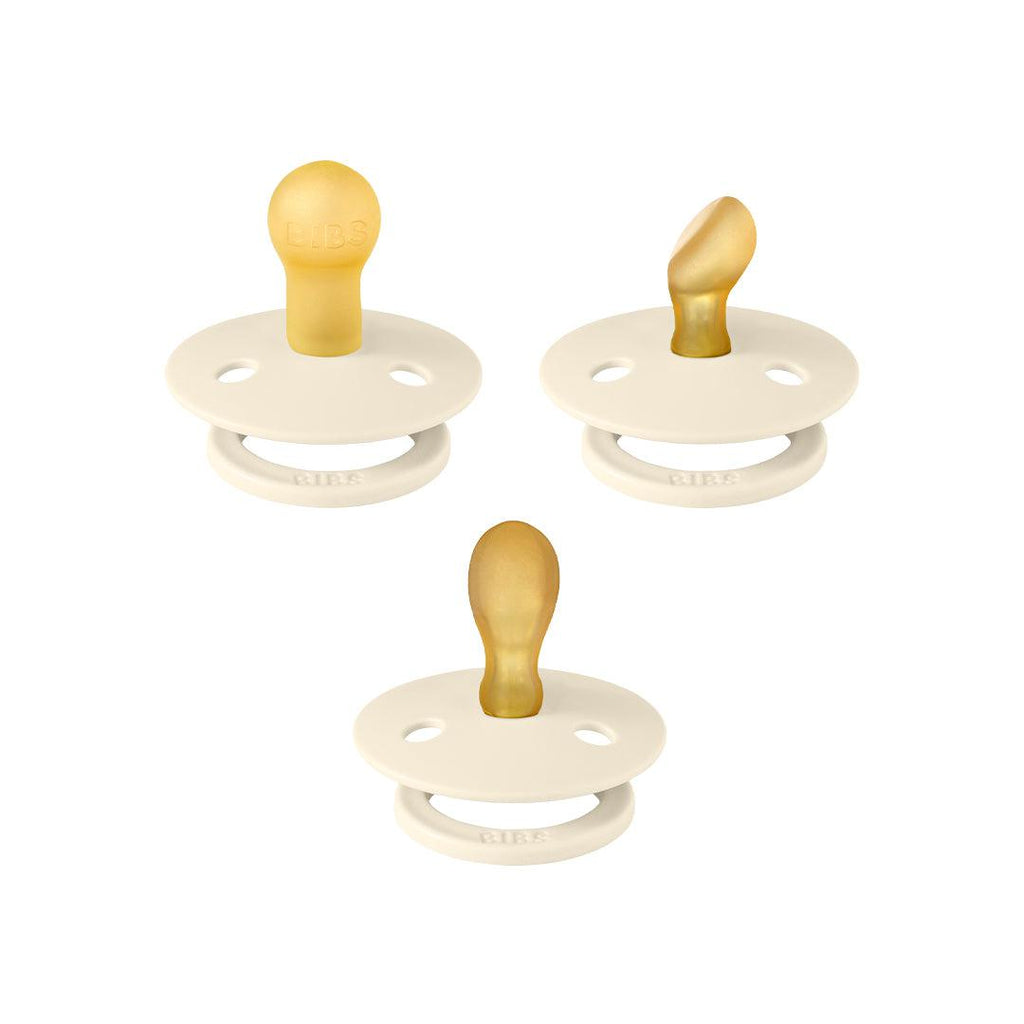 BIBS Try-It Colour Pacifiers - 3 Pack - Ivory
