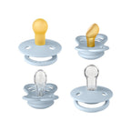 BIBS Try-It Mixed Pacifier Collection - Baby Blue - 4 Pack