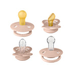 BIBS Try-It Mixed Pacifier Collection - Blush - 4 Pack