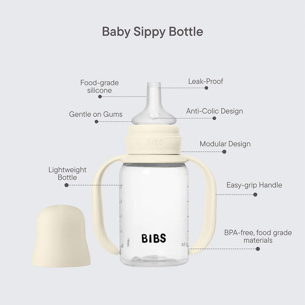 BIBS World Baby Sippy Bottle Spout Silicone 150ml - Blush