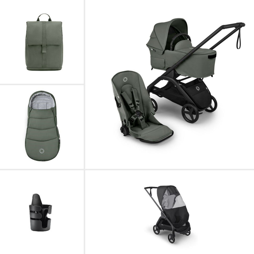 Bugaboo Dragonfly Plus Essential Bundle - Forest Green