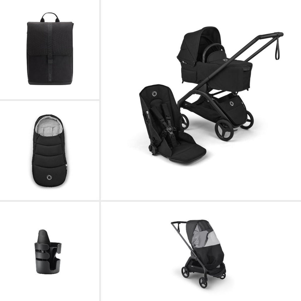 Bugaboo Dragonfly Plus Essential Bundle - Heritage Black