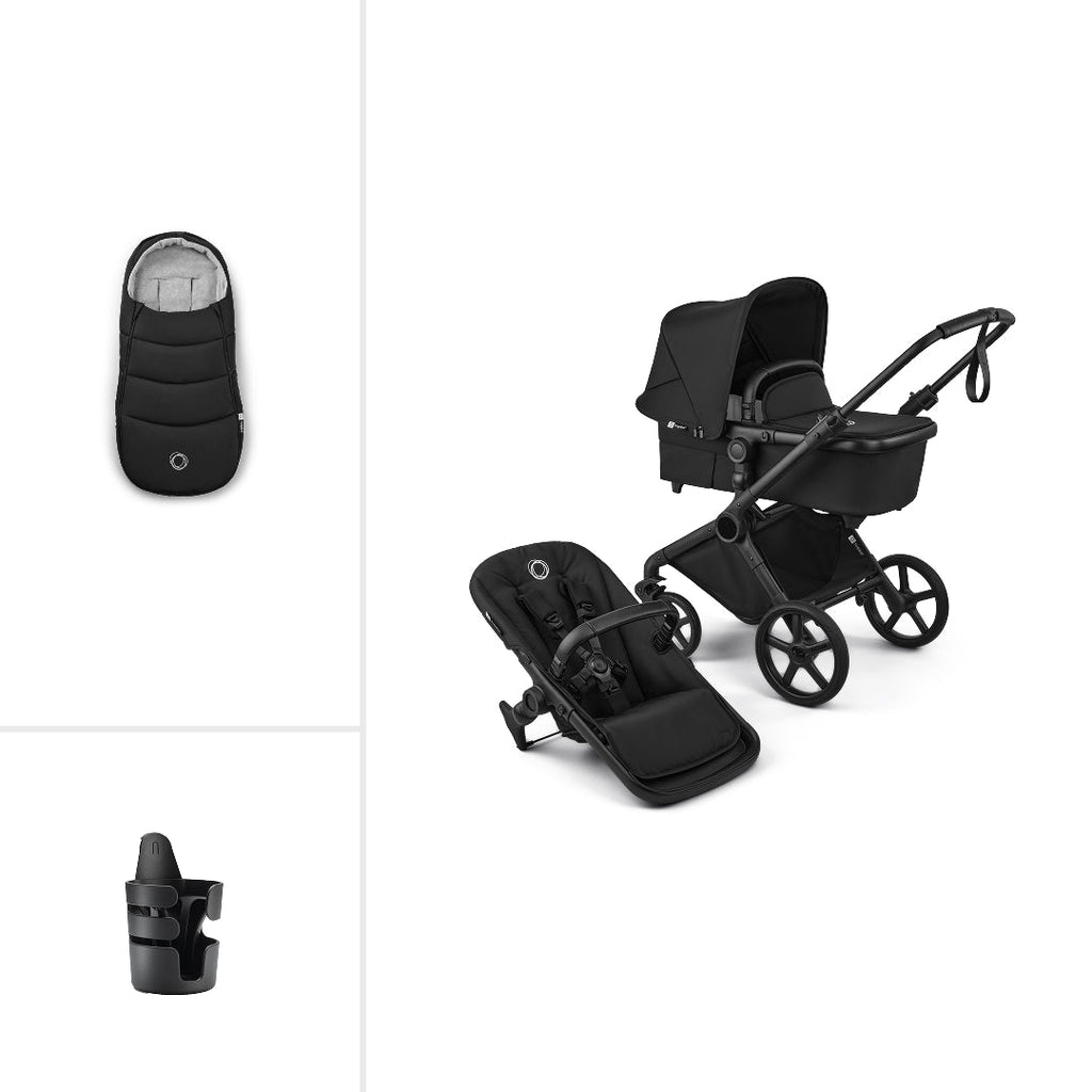 Bugaboo Cub Essential Bundle - Black/Heritage Black