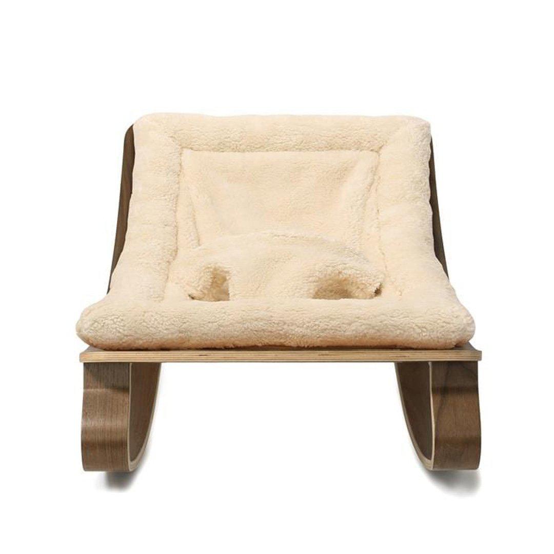 Charlie Crane LEVO Baby Rocker - Walnut + Teddy Fur Milk