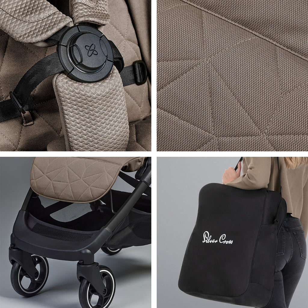 Silver Cross Clic 2 Compact Stroller & Footmuff - Cobble 9