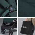Silver Cross Clic 2 Compact Stroller & Footmuff - Conifer 9