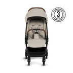 Silver Cross Clic 2 Compact Stroller & Footmuff - Latte 5