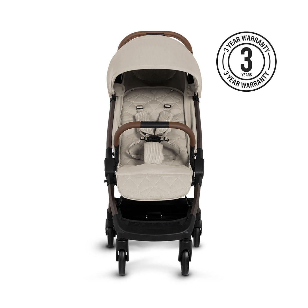 Silver Cross Clic 2 Compact Stroller & Footmuff - Latte 5