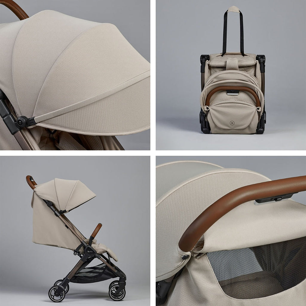 Silver Cross Clic 2 Compact Stroller & Footmuff - Latte 8