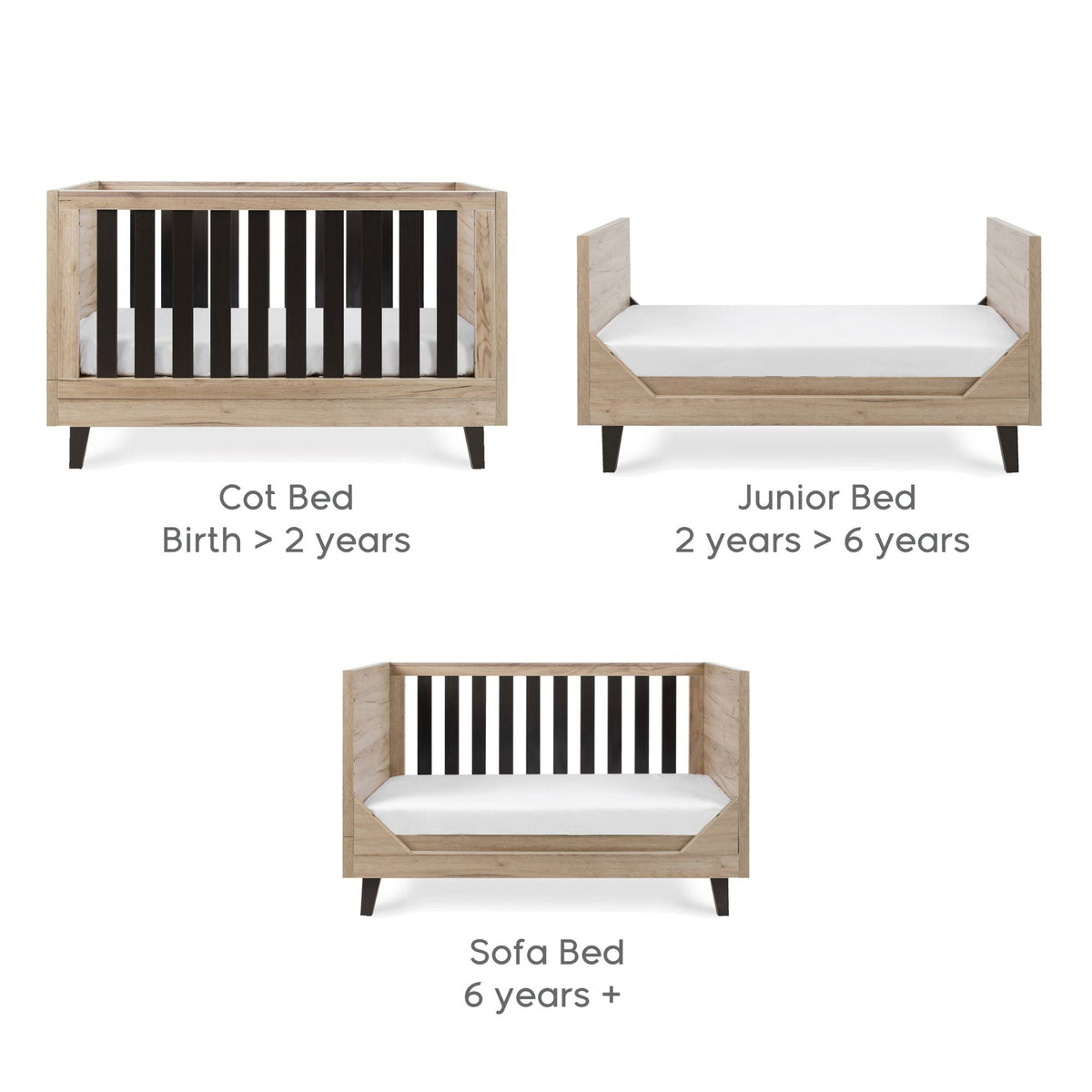Tutti Bambini Como 2 Piece Room Set - Distressed Oak & Slate Grey