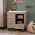 Tutti Bambini Como Chest Changer - Distressed Oak & Slate Grey