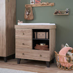 Tutti Bambini Como Chest Changer - Distressed Oak & Slate Grey