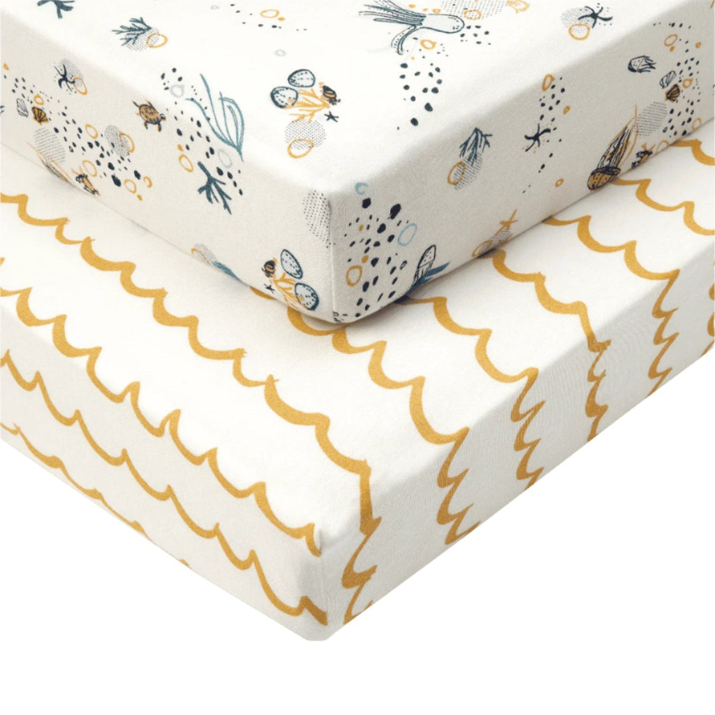 Tutti Bambini Cot Fitted Sheets 2pk - Our Planet