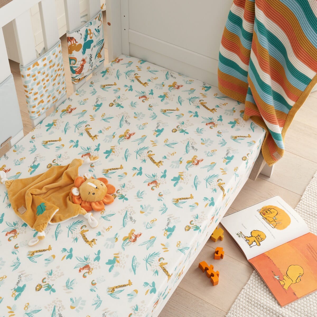 Tutti Bambini Cot Fitted Sheets 2pk - Run Wild