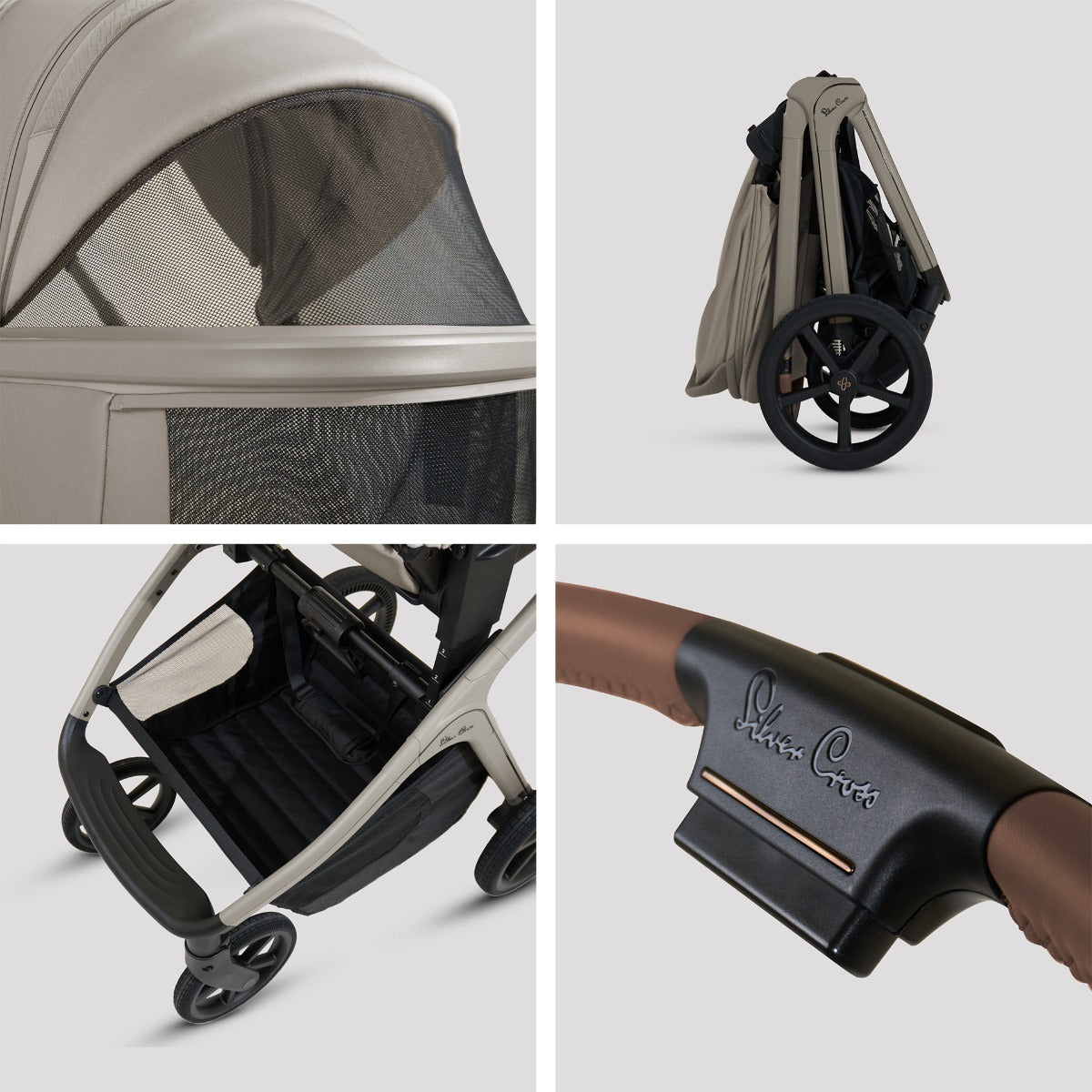 Silver Cross Cove Complete Stroller & Accessory Bundle - Champagne 11
