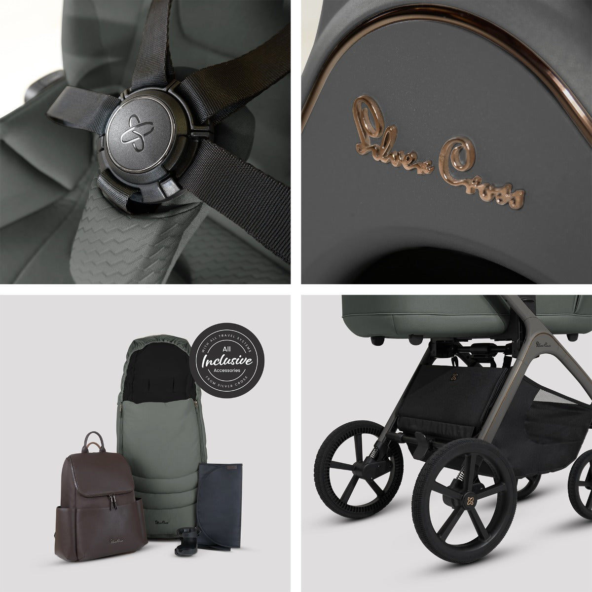 Silver Cross Cove Ultimate 360 Family Car Seat & Accessory Bundle - Pewter