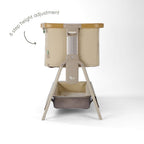 Tutti Bambini CoZee Air 2 Bedside Crib - Toasted Oak / Sand