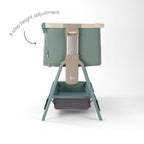 Tutti Bambini CoZee Air 2 Bedside Crib - Whitewash / Kelp