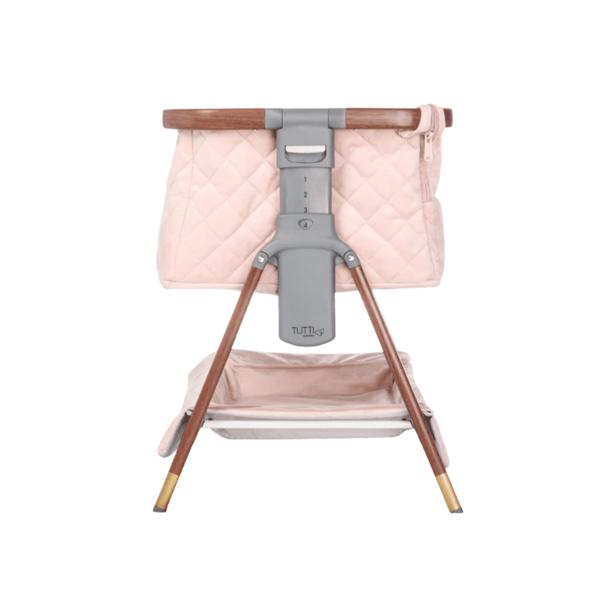 Tutti Bambini CoZee Luxe Mini Me Crib - Walnut & Blush