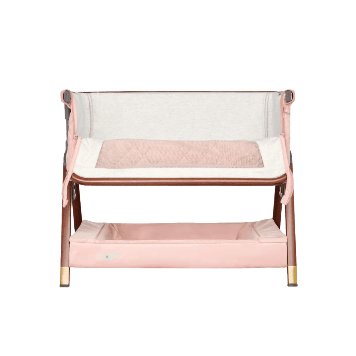 Tutti Bambini CoZee Luxe Mini Me Crib - Walnut & Blush