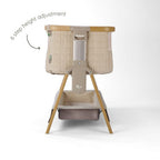 Tutti Bambini CoZee Sense Bedside Crib - Toasted Oak / Sand