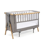 Tutti Bambini CoZee XL Bedside Crib & Cot - Oak & Charcoal