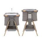 Tutti Bambini CoZee XL Bedside Crib & Cot - Oak & Charcoal