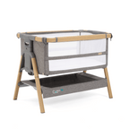 Tutti Bambini CoZee XL Bedside Crib & Cot - Oak & Charcoal