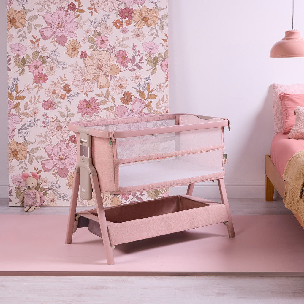 Tutti Bambini CoZee Zen Bedside Crib - Blush