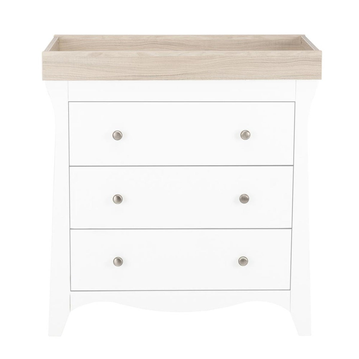 CuddleCo Clara 3 Drawer Dresser & Changer - White and Ash 4