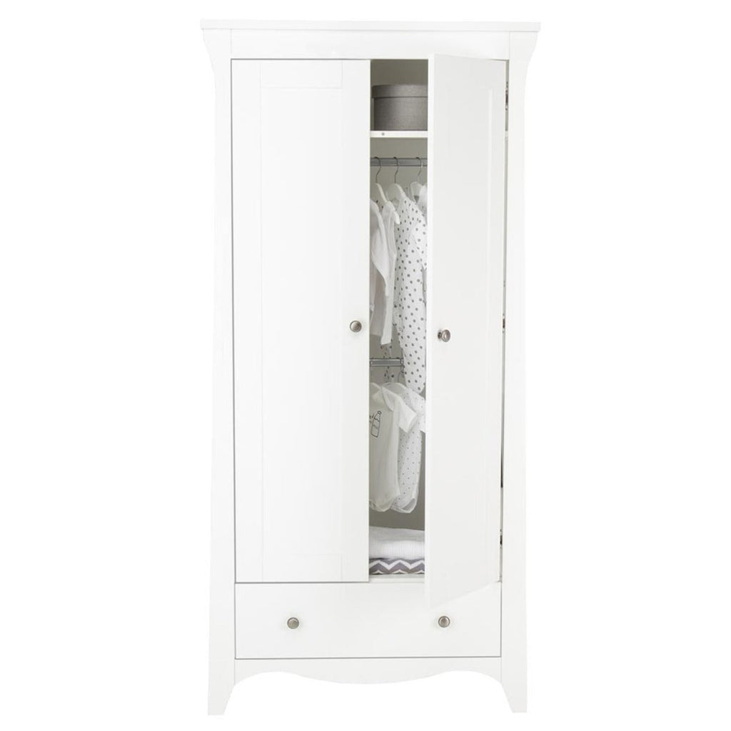 CuddleCo Clara 3 Piece Nursery Furniture Set (Cot Bed, Dresser & Wardrobe) - White 15