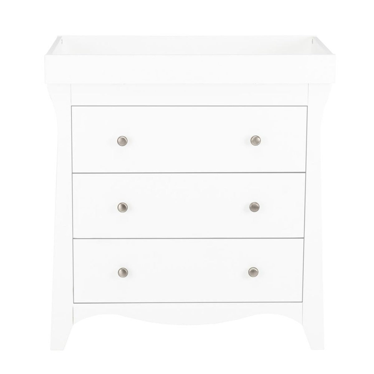 CuddleCo Clara 2 Piece Nursery Furniture Set (Cot Bed & Dresser) - White 9