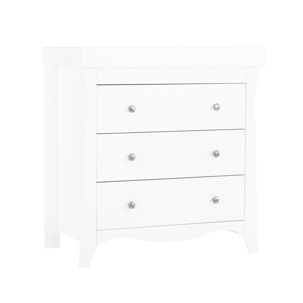 CuddleCo Clara 3 Piece Nursery Furniture Set (Cot Bed, Dresser & Wardrobe) - White 10
