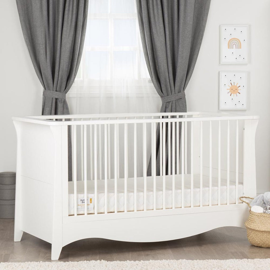 CuddleCo Clara 3 Piece Nursery Furniture Set (Cot Bed, Dresser & Wardrobe) - White 21