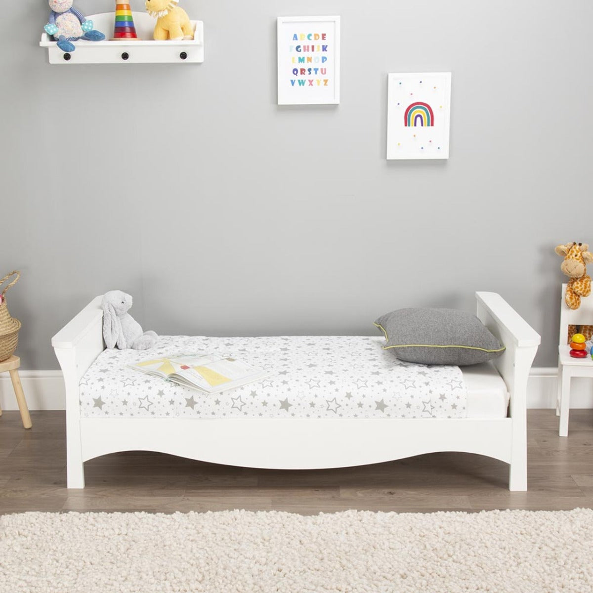CuddleCo Clara Cot Bed – White 3