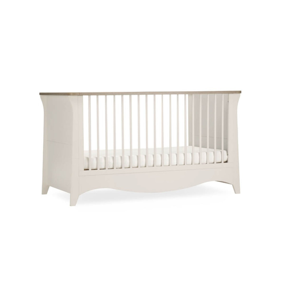 CuddleCo Clara 2 Piece Nursery Furniture Set (Cot Bed & Dresser) - Cashmere and Ash 3