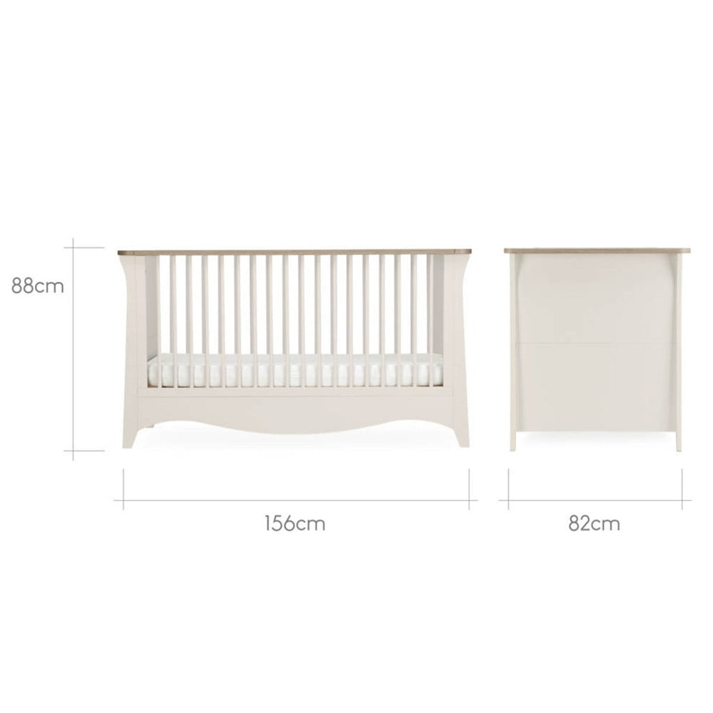CuddleCo Clara Cot Bed – Cashmere and Ash 3
