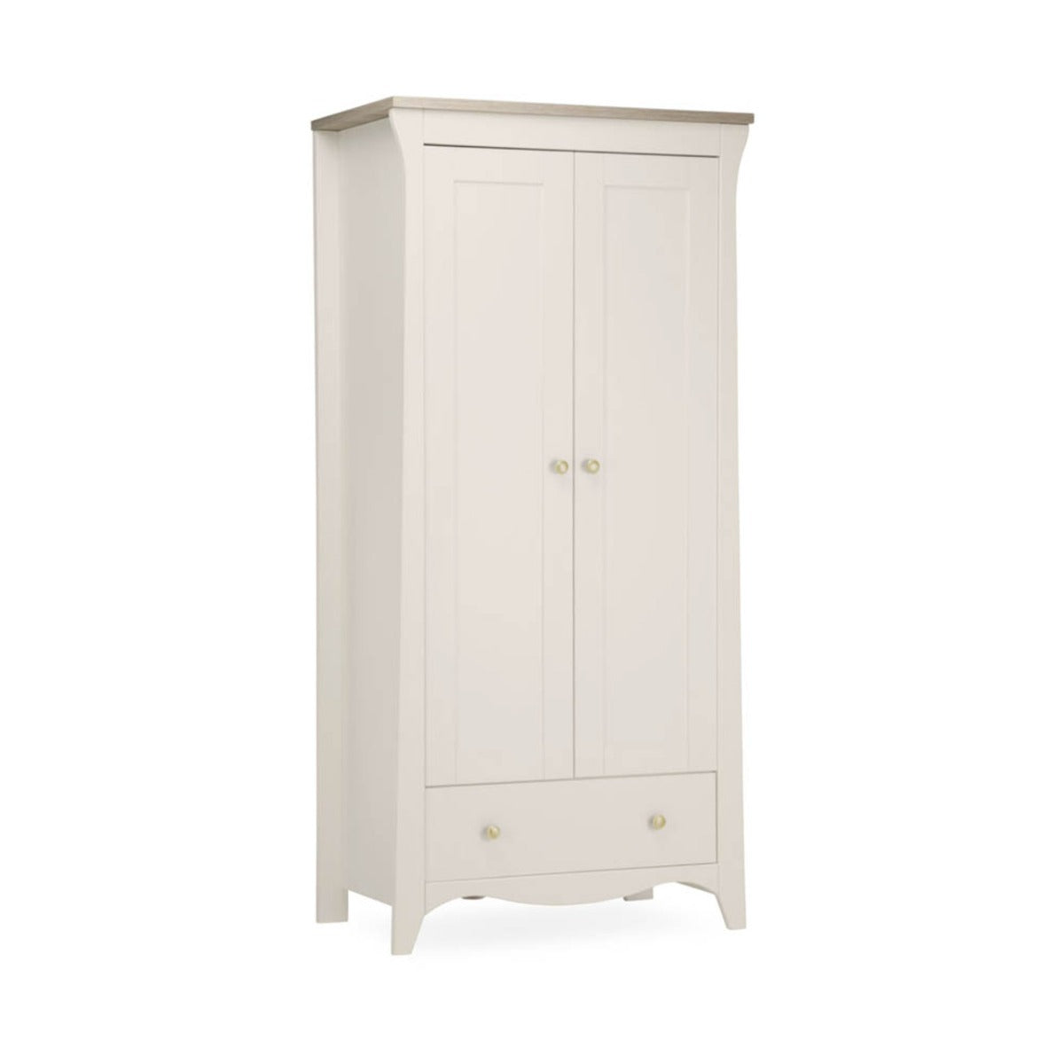 CuddleCo Clara 3 Piece Nursery Furniture Set (Cot Bed, Dresser & Wardrobe) - Cashmere and Ash 6