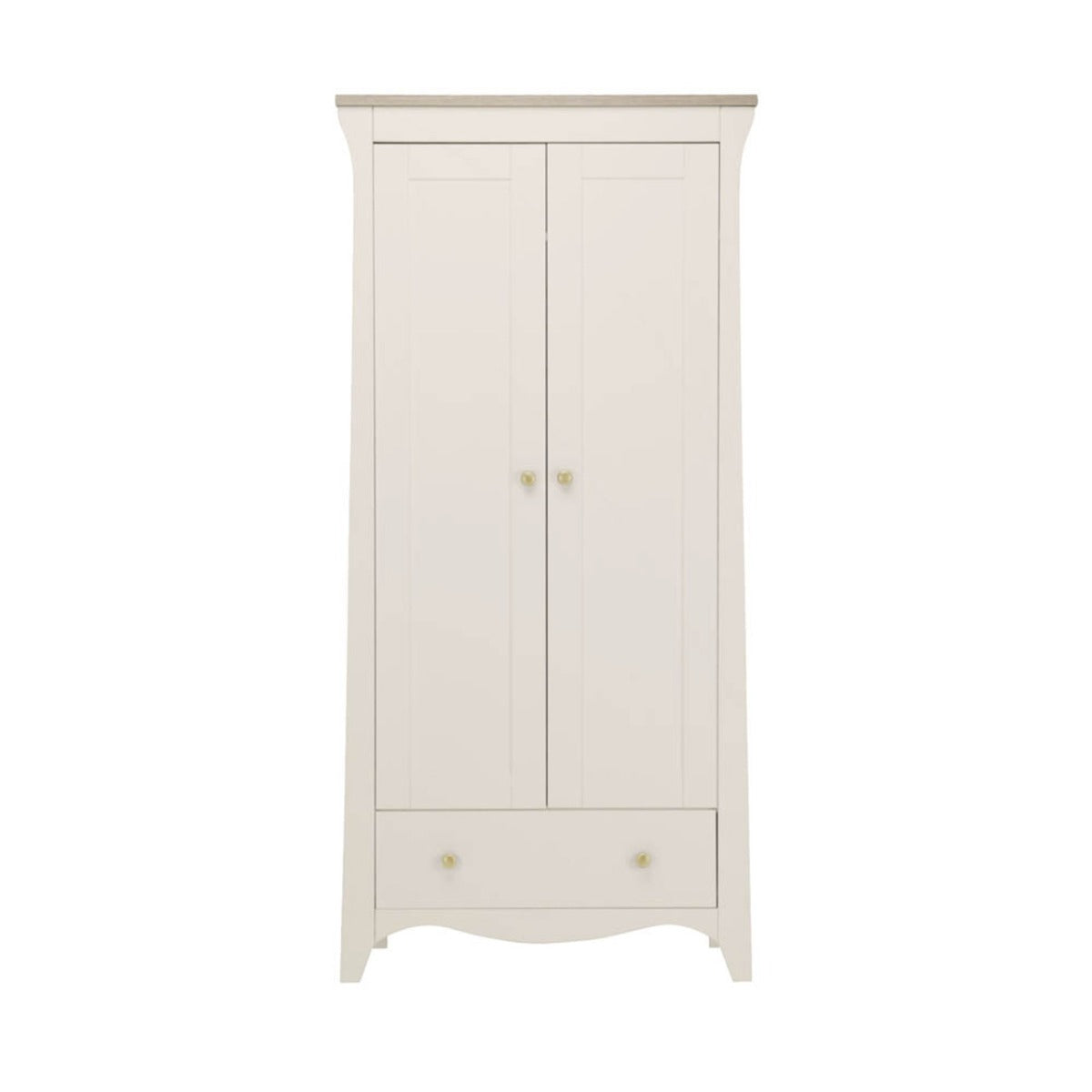 CuddleCo Clara 3 Piece Nursery Furniture Set (Cot Bed, Dresser & Wardrobe) - Cashmere and Ash 7